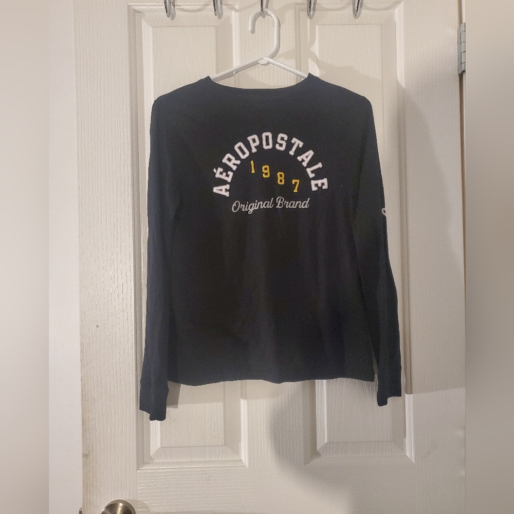Aeropostale Navy Long Sleeve Kid's Tee